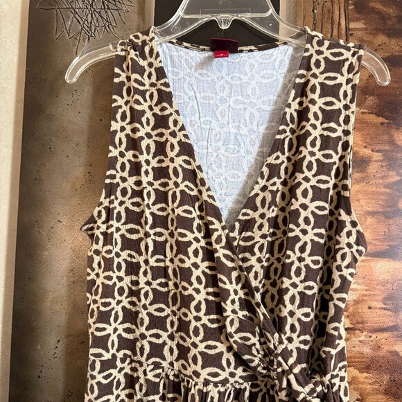 Broan and Beige Merona Dress with "V" neck, Size M - Picture 5 of 5